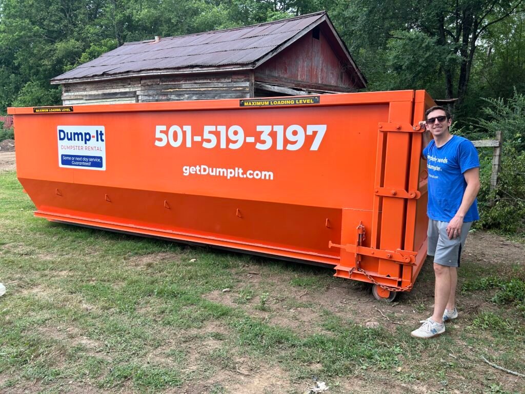 This is a 30 yard dumpster typically used for commercial construction projects.